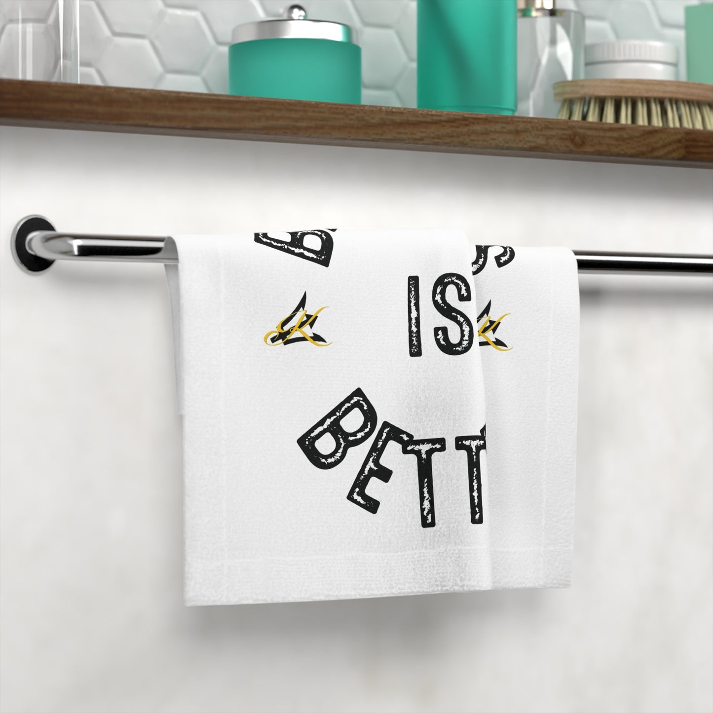 BARBADOS IS BETTER Face Towel - Fun Bath Towel for Beach Days, Travel, Home Decor, Gift for Friends, Tropical Vibes