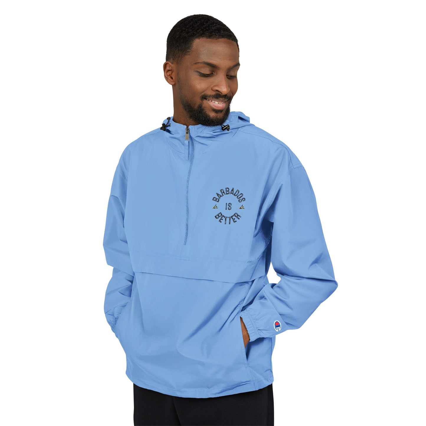 BARBADOS IS BETTER Packable Anorak Jacket, Lightweight Windbreaker, Outdoor Jacket, Travel Jacket, Summer Rain Gear, Festival Fashion