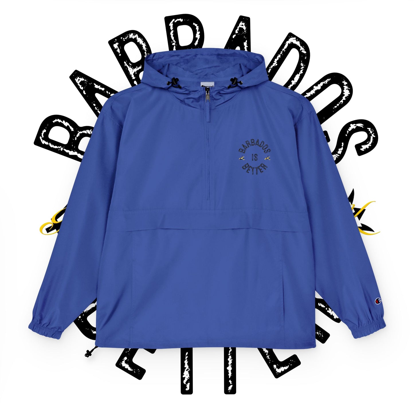 BARBADOS IS BETTER Packable Anorak Jacket, Lightweight Windbreaker, Outdoor Jacket, Travel Jacket, Summer Rain Gear, Festival Fashion