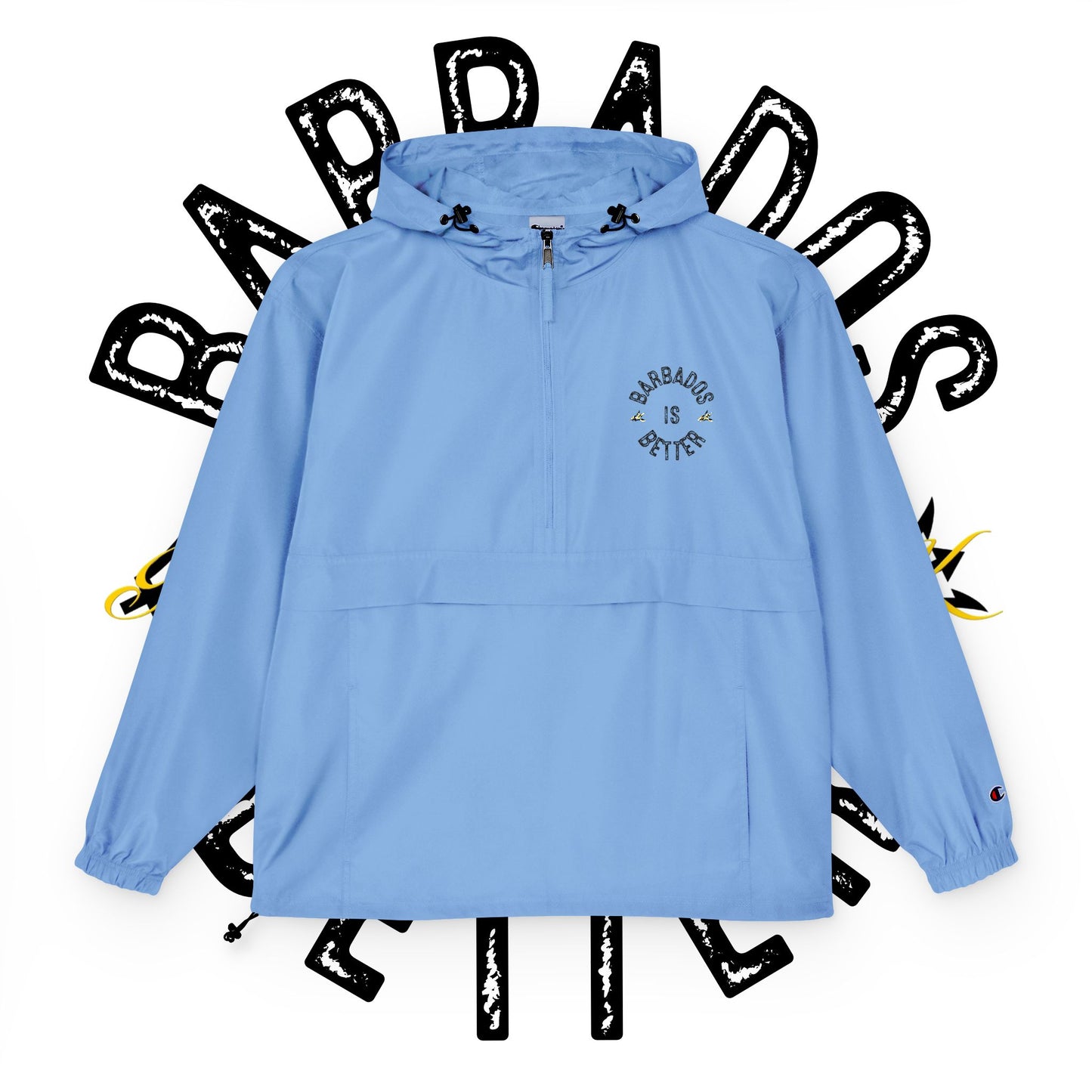 BARBADOS IS BETTER Packable Anorak Jacket, Lightweight Windbreaker, Outdoor Jacket, Travel Jacket, Summer Rain Gear, Festival Fashion