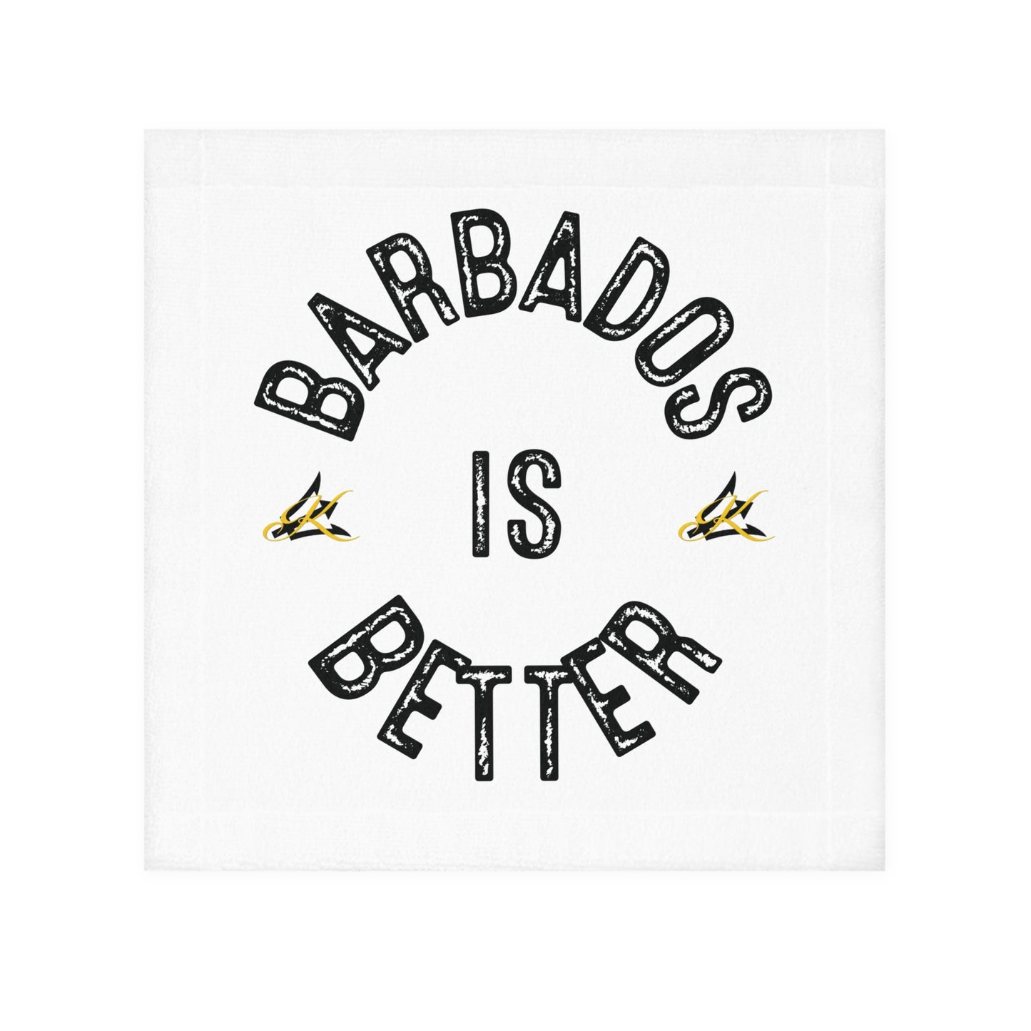 BARBADOS IS BETTER Face Towel - Fun Bath Towel for Beach Days, Travel, Home Decor, Gift for Friends, Tropical Vibes