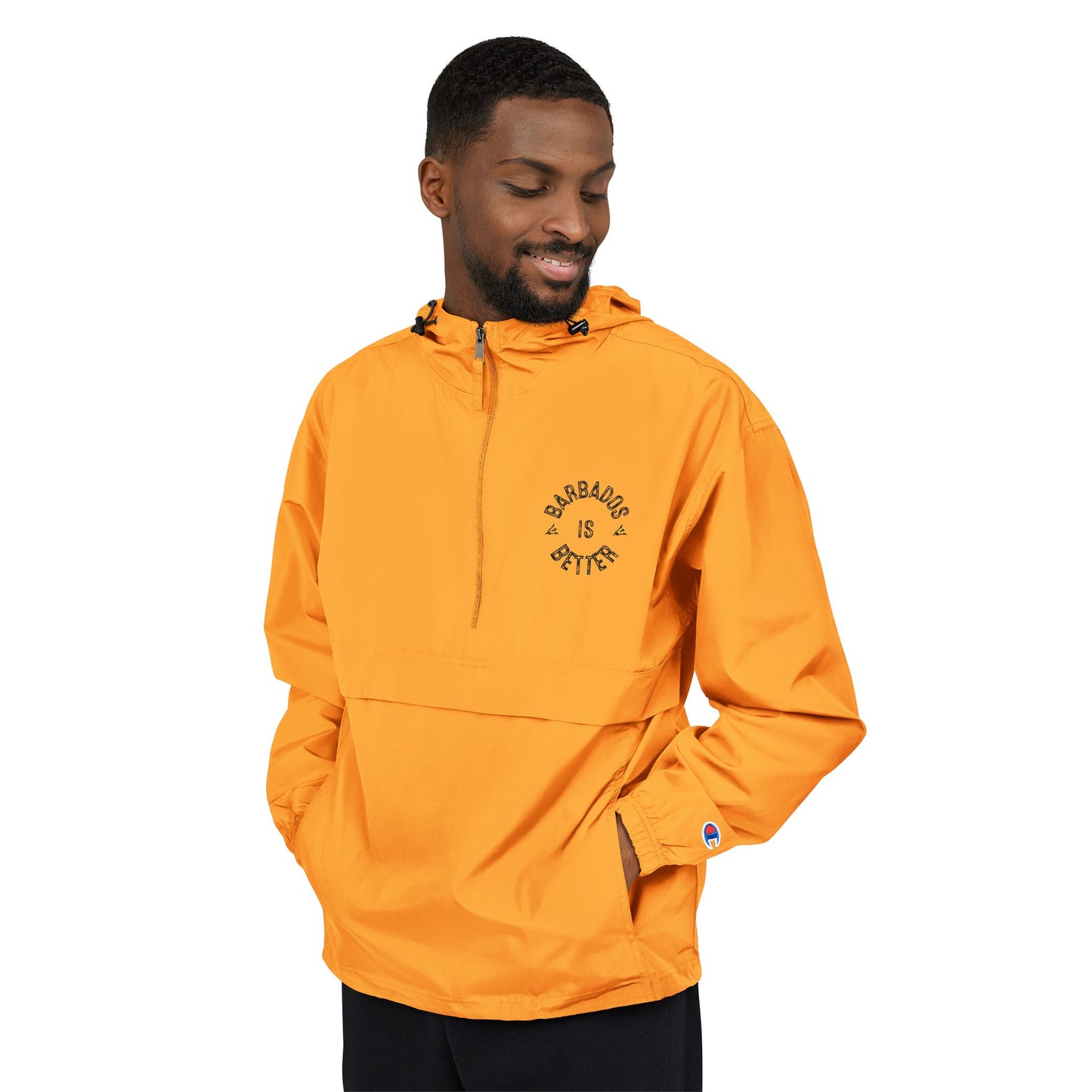 BARBADOS IS BETTER Packable Anorak Jacket, Lightweight Windbreaker, Outdoor Jacket, Travel Jacket, Summer Rain Gear, Festival Fashion