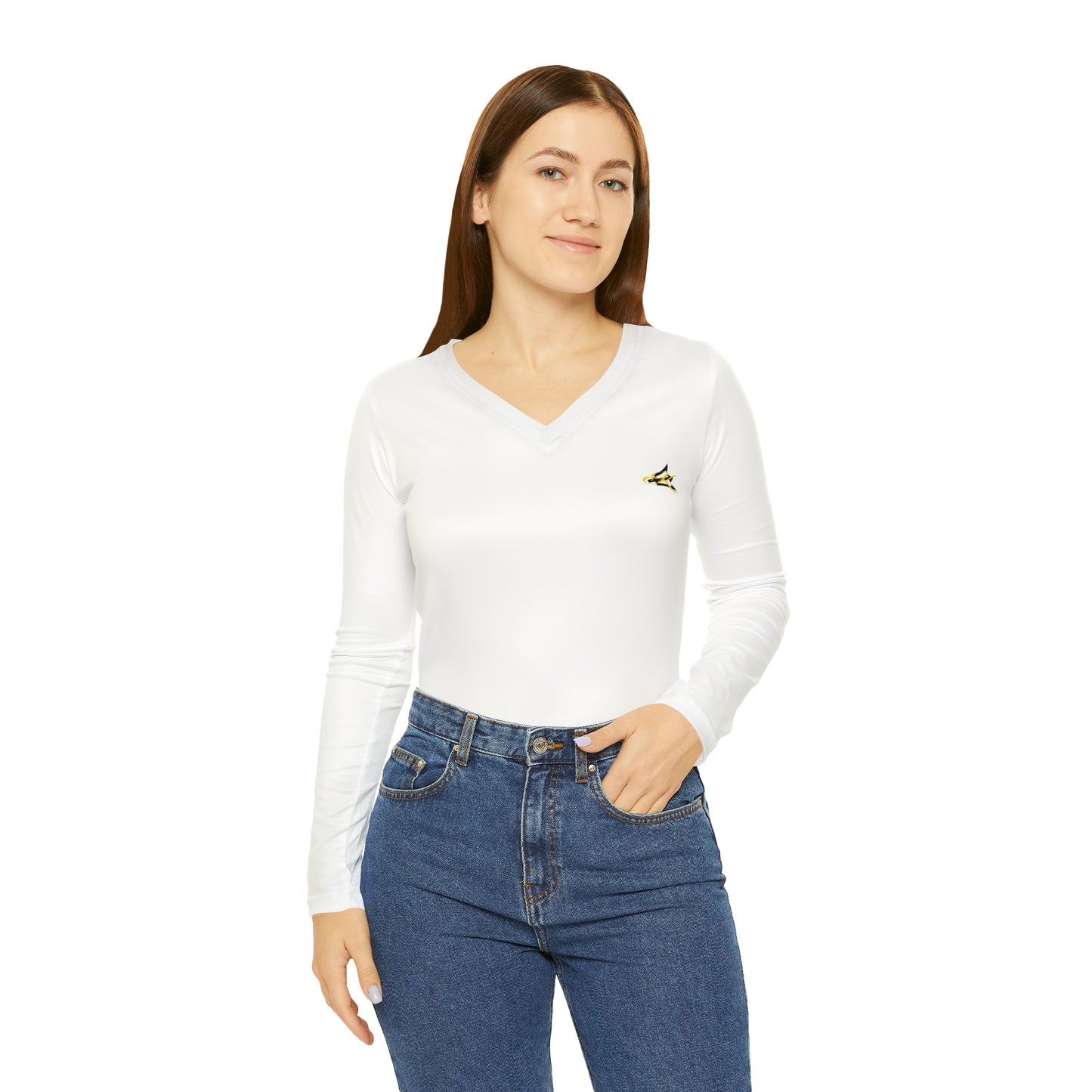 Bajan King Women's Long Sleeve V-neck Shirt (AOP)