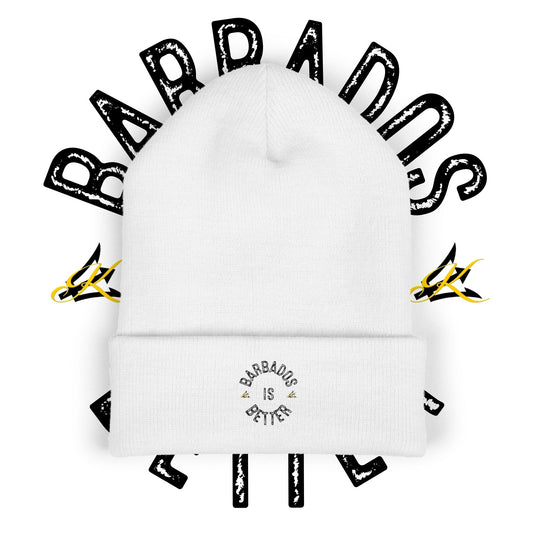 Classic Cuffed Beanie with Barbados Embroidery, Cozy Winter Hat, Unisex Knitted Cap, Perfect Gift for Globetrotting Friends, Trendy [...]