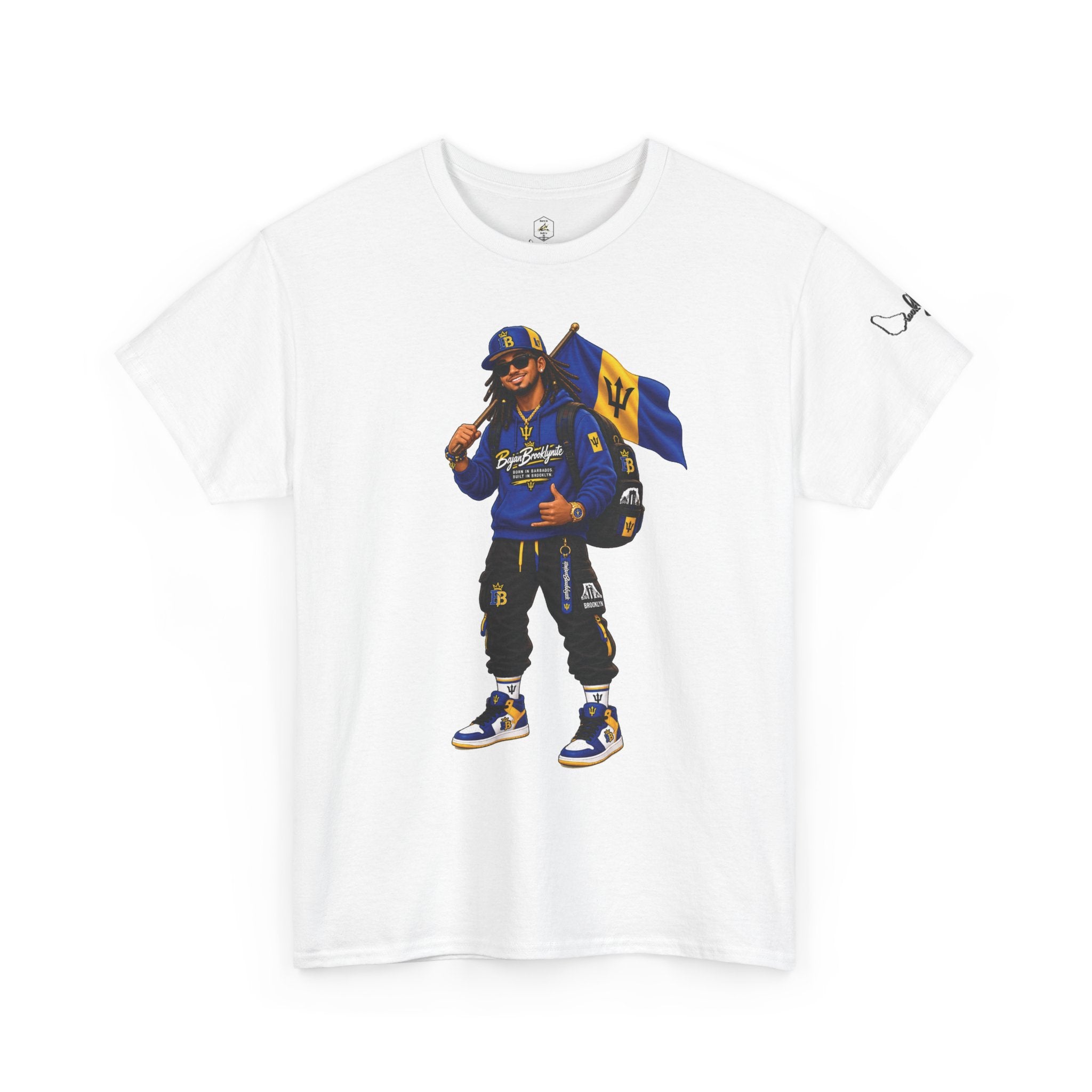 Bajan Brooklynite Mascot Graphic T-Shirt – Unisex, Style 1