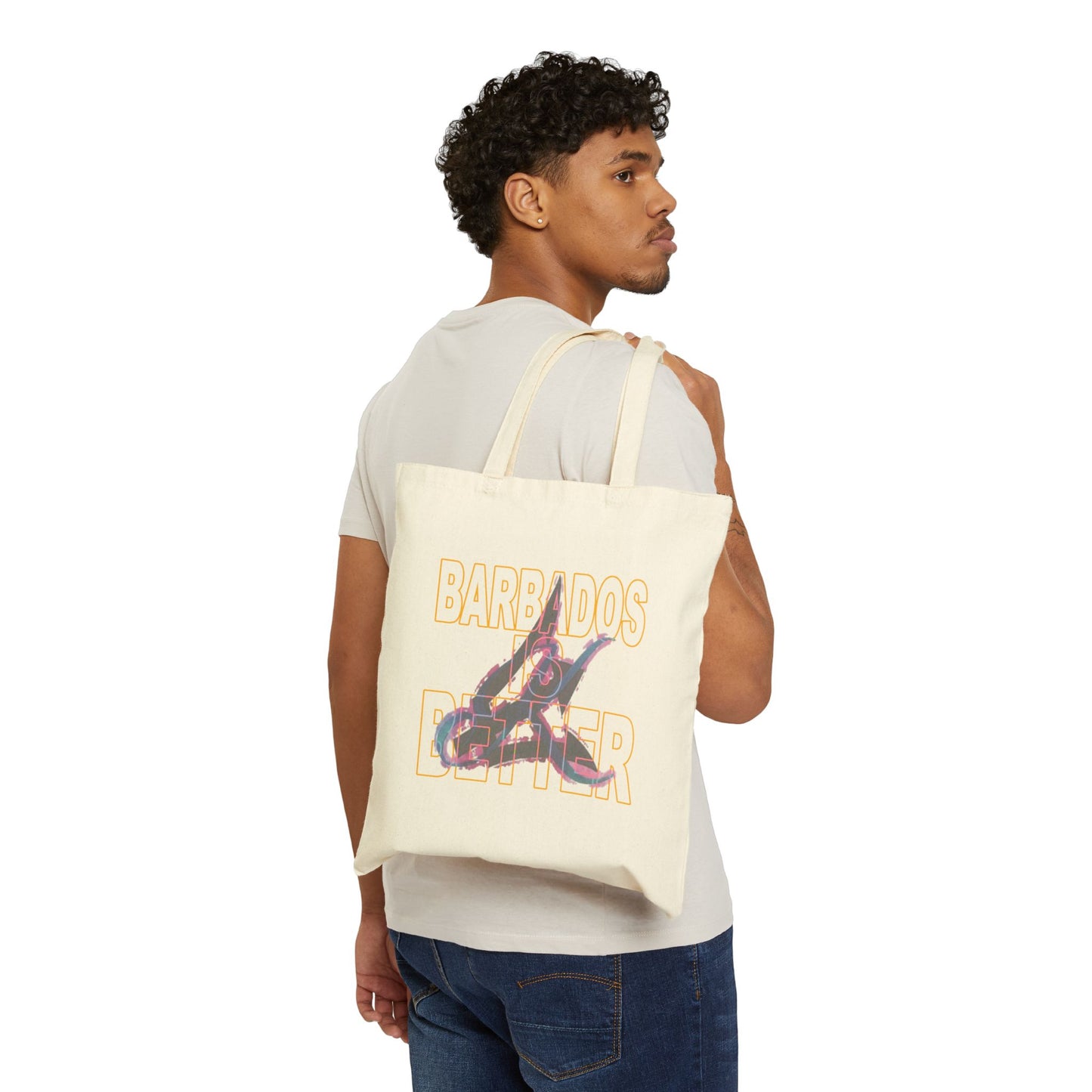 BARBADOS IS BETTER Cotton Canvas Tote Bag