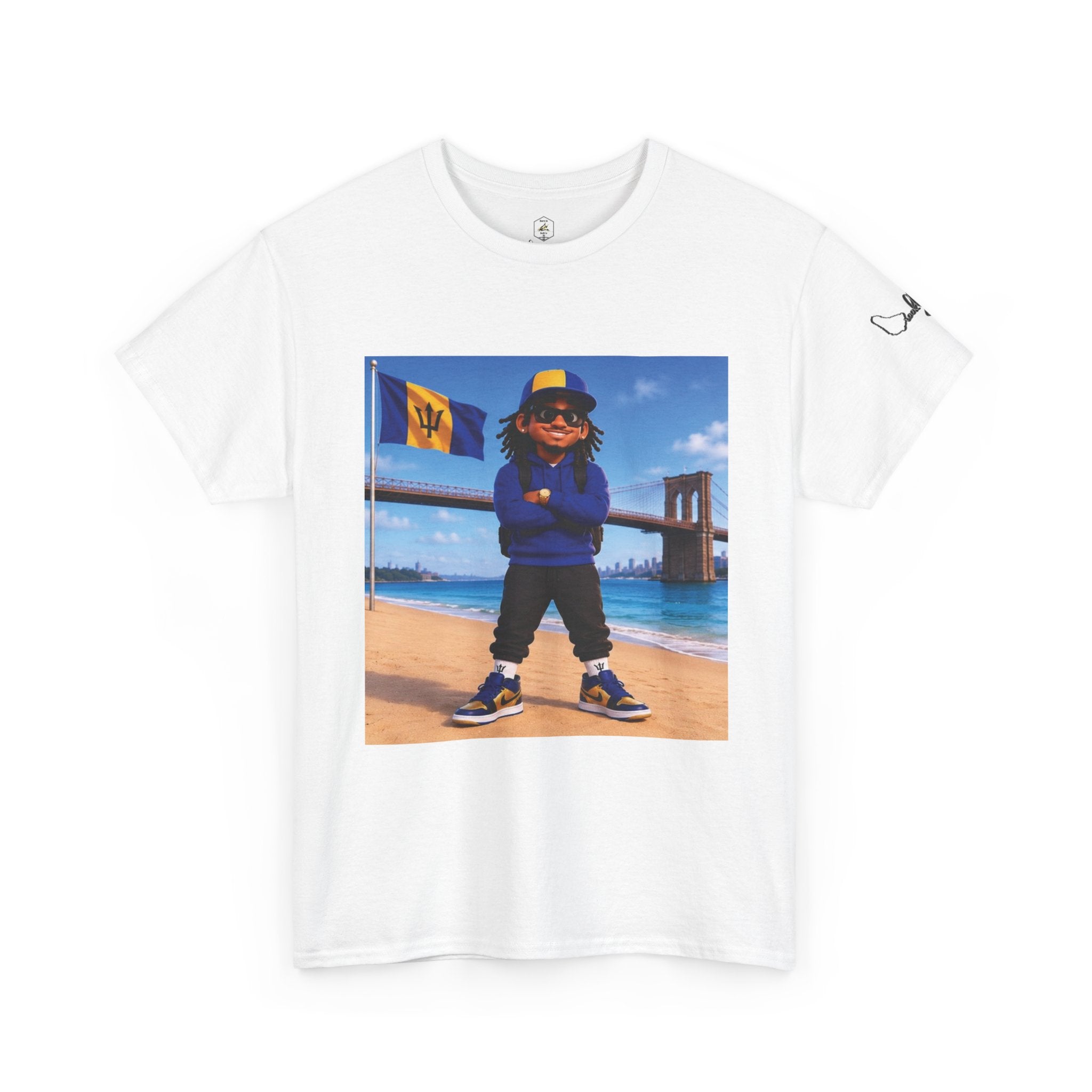 Bajan Brooklynite Mascot Graphic T-Shirt – Unisex, Style 2