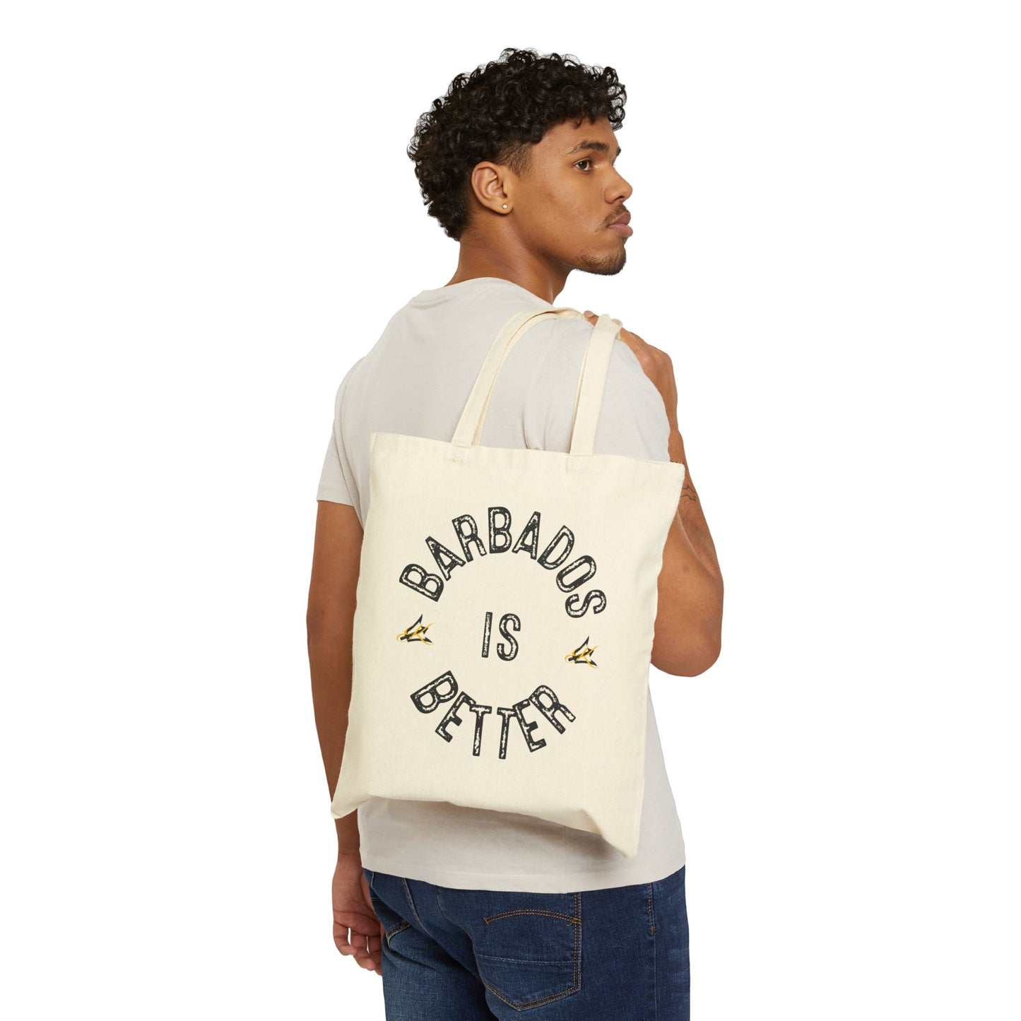 BARBADOS IS BETTER(3) Cotton Canvas Tote Bag