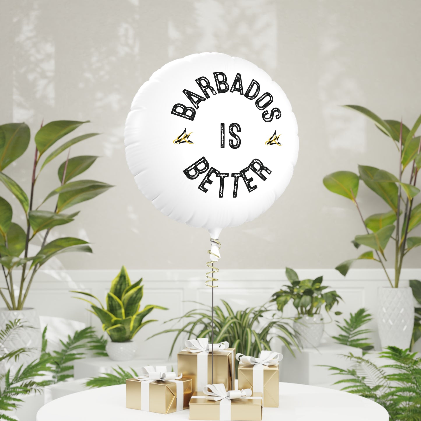 BARBADOS IS BETTER -Themed Mylar Helium Balloon