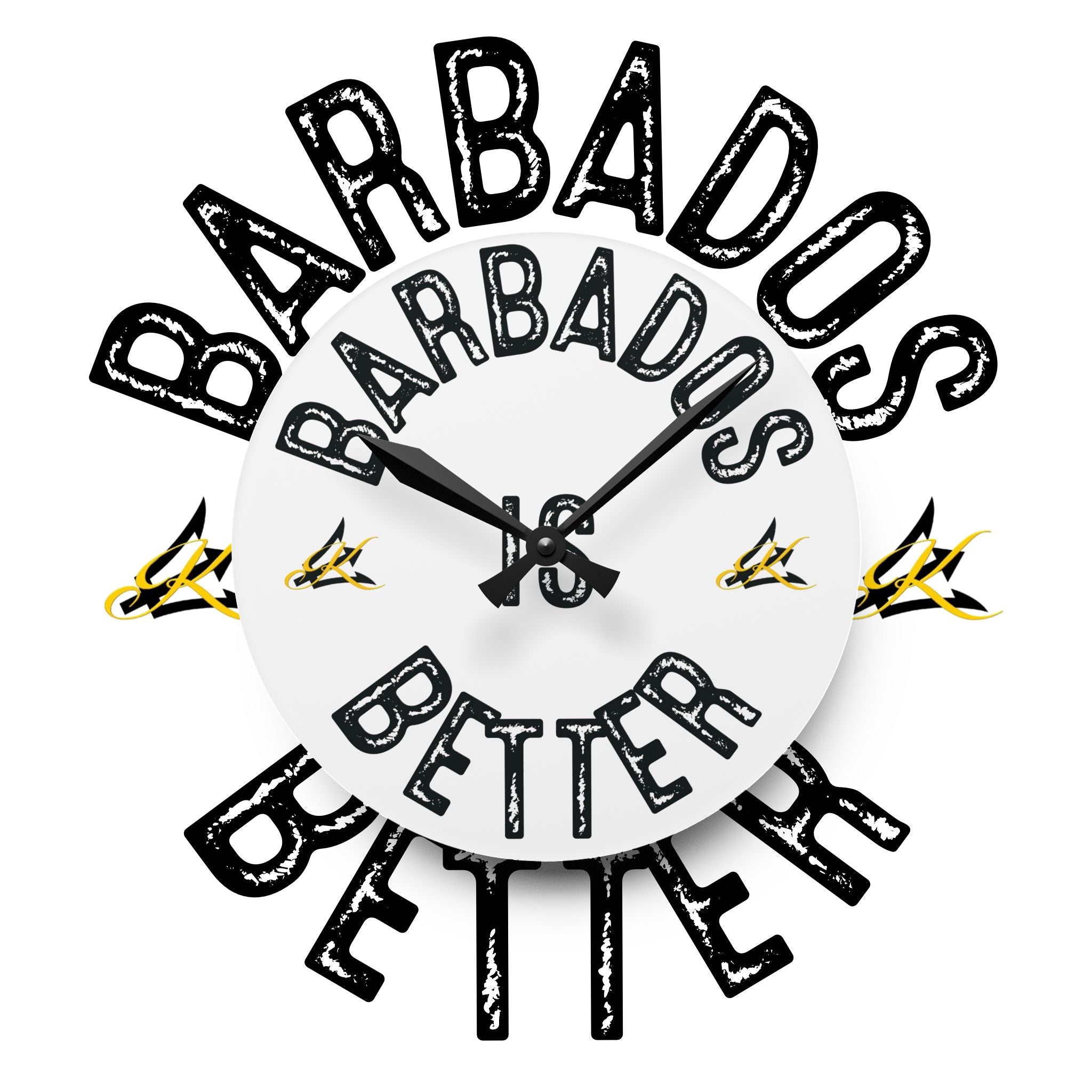 BARBADOS IS BETTER Wall Clock