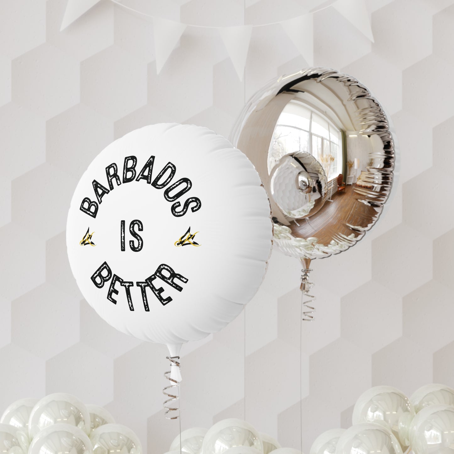BARBADOS IS BETTER -Themed Mylar Helium Balloon