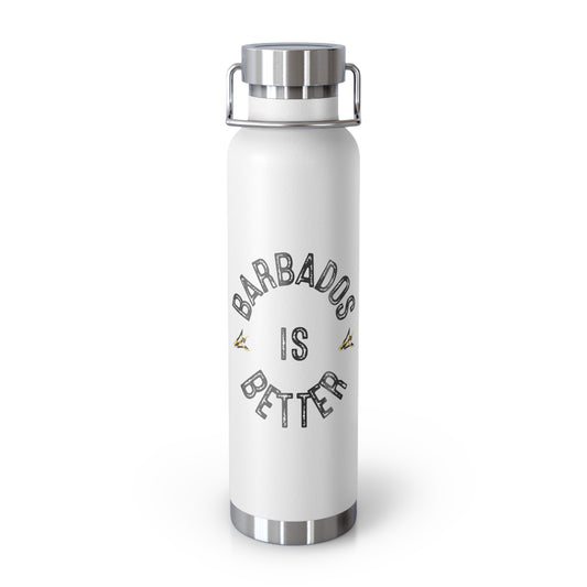 BARBADOS IS BETTER Water Bottle, Insulated Drink Container, Travel Mug, Eco-Friendly Bottle, Summer Hydration Gift